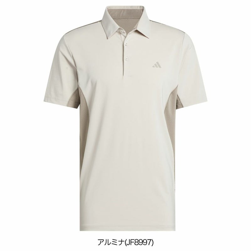 アディダスファブリックミックスバックメッシュ半袖シャツKUH58メンズゴルフウェアゴルフ2025春夏モデルadidas日本正規品