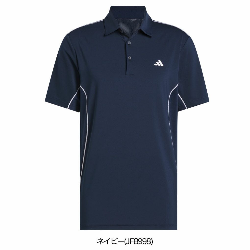アディダスファブリックミックスバックメッシュ半袖シャツKUH58メンズゴルフウェアゴルフ2025春夏モデルadidas日本正規品
