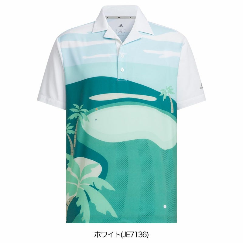 アディダスオープンカラーグラフィック半袖シャツKVH18メンズゴルフウェアゴルフ2025春夏モデルadidas日本正規品