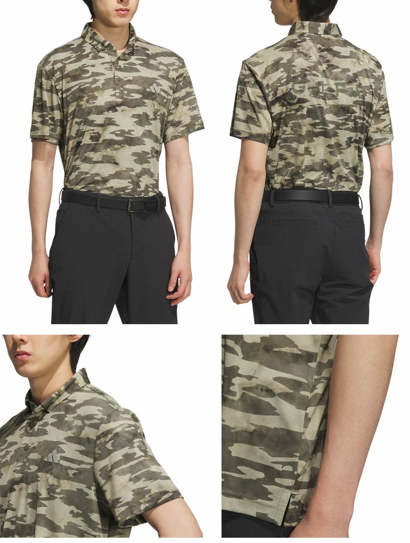 アディダスカモフラージュ柄半袖シャツKVH24メンズゴルフウェアゴルフ2025春夏モデルadidas日本正規品