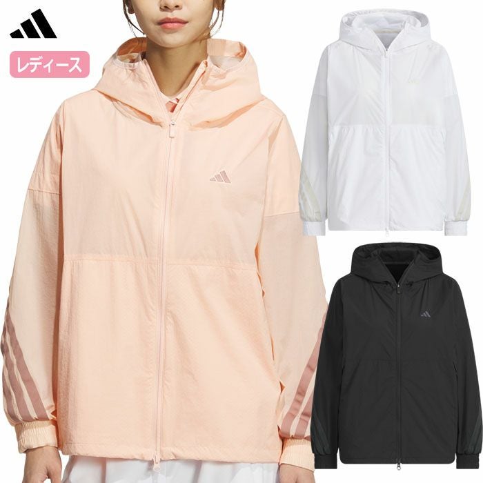 アディダス軽量撥水フルジップフーディーKTI87レディースゴルフウェアトップス2025春夏モデルadidas日本正規品