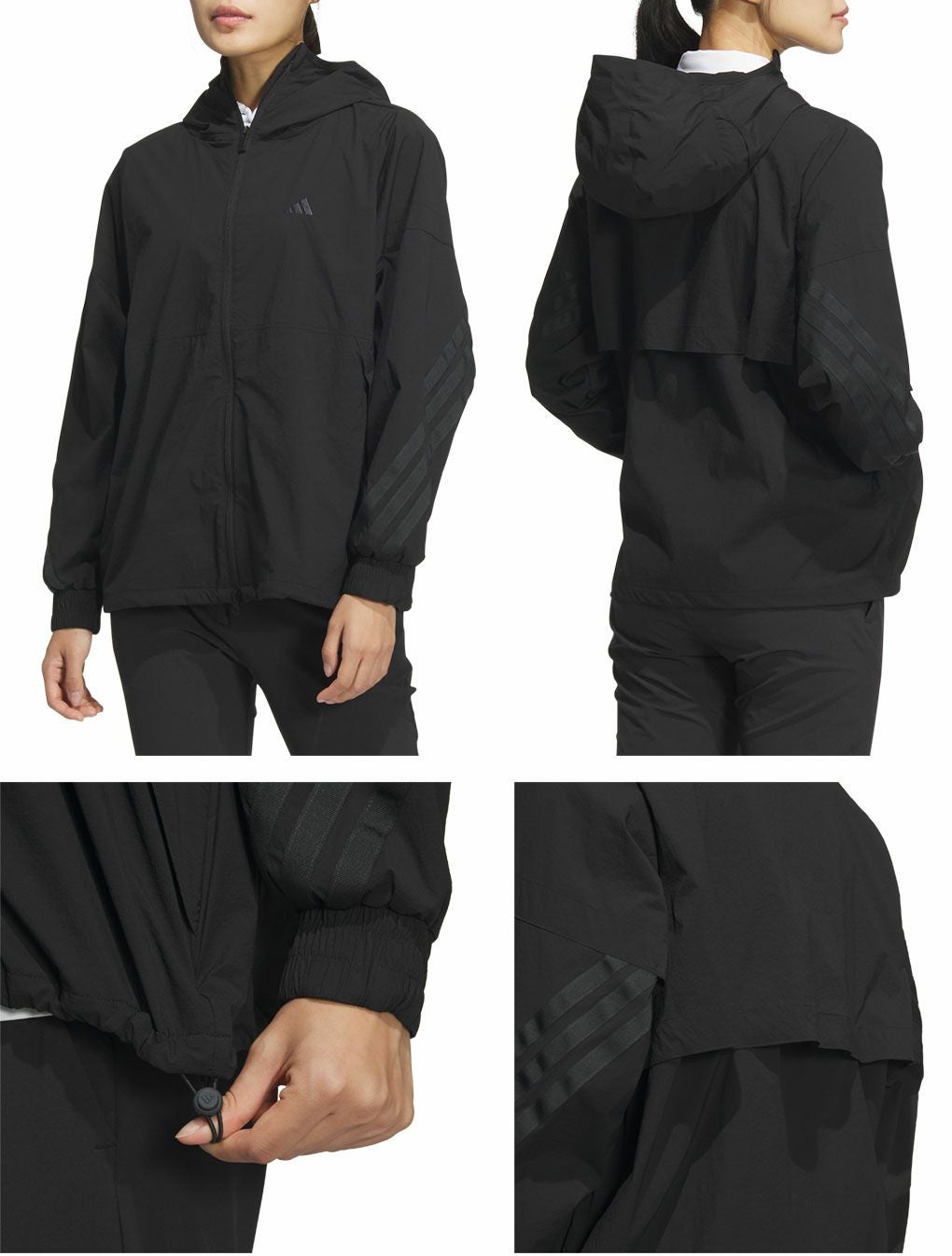 アディダス軽量撥水フルジップフーディーKTI87レディースゴルフウェアトップス2025春夏モデルadidas日本正規品