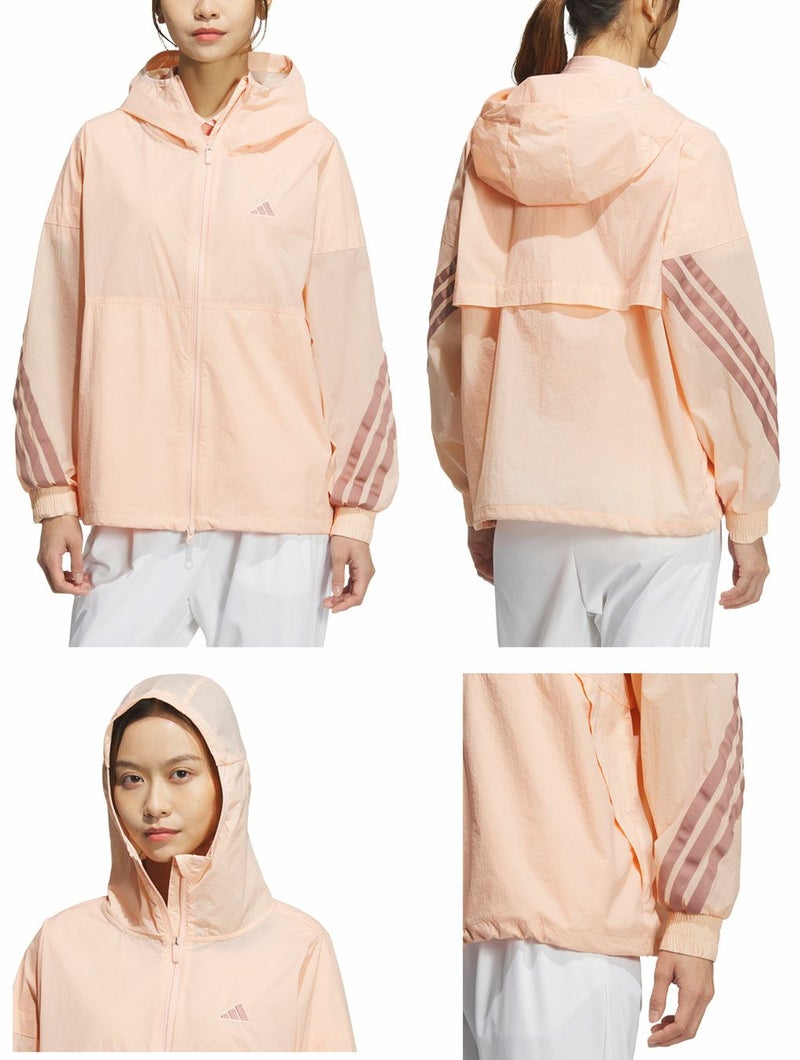 アディダス軽量撥水フルジップフーディーKTI87レディースゴルフウェアトップス2025春夏モデルadidas日本正規品