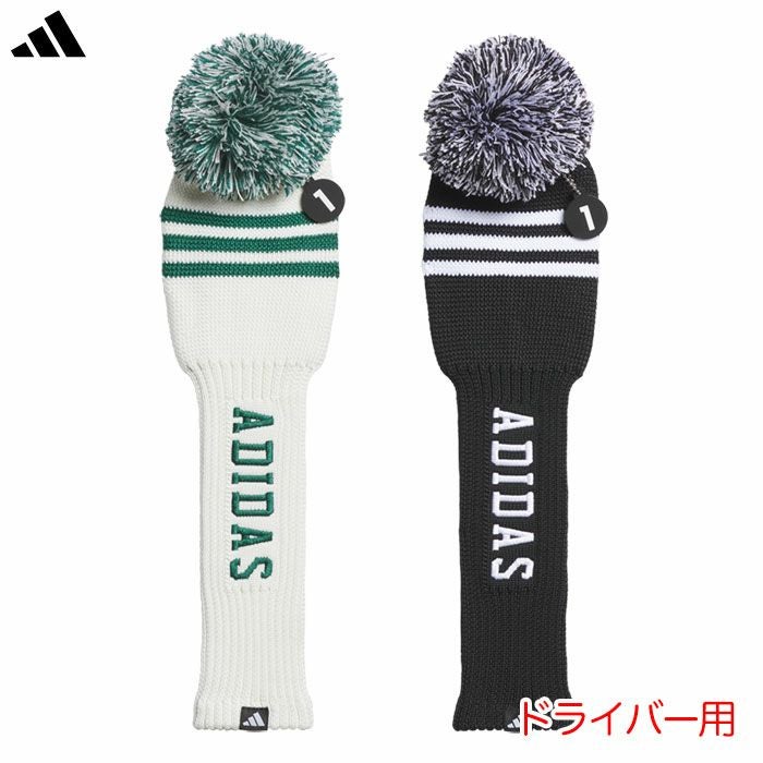 アディダススリーストライプスドライバーヘッドカバーJTY34ゴルフ2024年モデルadidas日本正規品