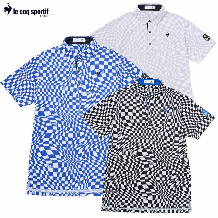 ルコックスポルティフVICHYチェック半袖シャツLG5SHS01Mメンズゴルフウェアゴルフlecoqsportifgolf2025春夏モデル日本正規品