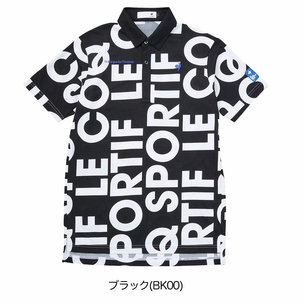 ルコックスポルティフマルチカラーロゴ柄半袖シャツLG5SHS05Mメンズゴルフウェアゴルフlecoqsportifgolf2025春夏モデル日本正規品