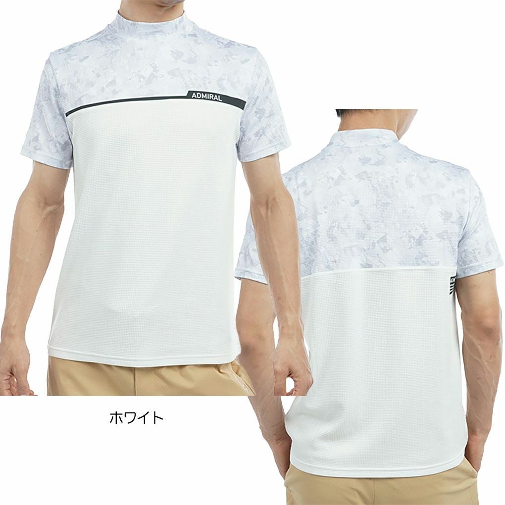アドミラルAdmiralGolローラーカモフラージュプリントモックネックシャツADMA539メンズゴルフウェアゴルフ2025春夏モデル日本正規品