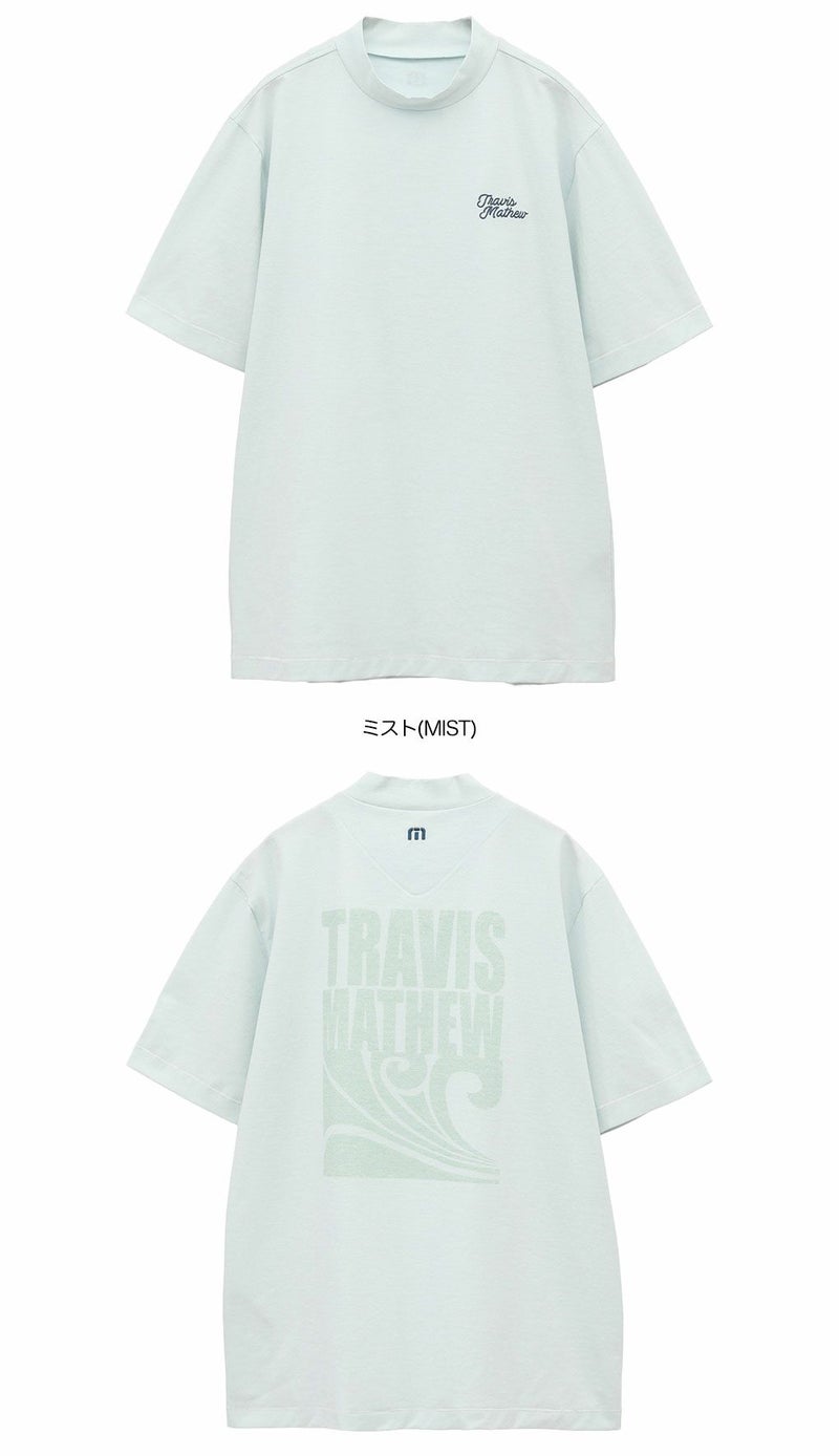 トラヴィスマシューレトロプリントチェーンステッチ半袖モック7AL024メンズゴルフウェアトップスTravisMathew2025春夏モデル日本正規品