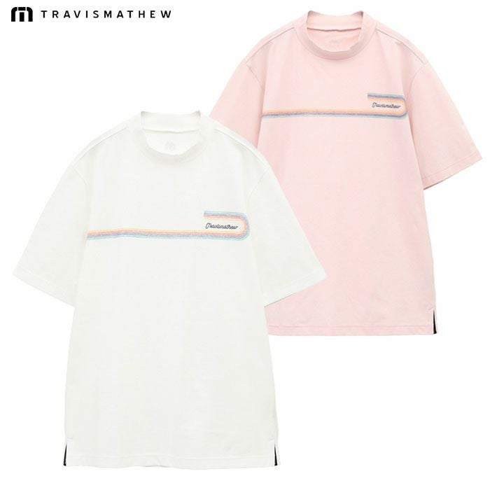 トラヴィスマシューレトロチェストプリント半袖モック7AL025メンズゴルフウェアトップスTravisMathew2025春夏モデル日本正規品