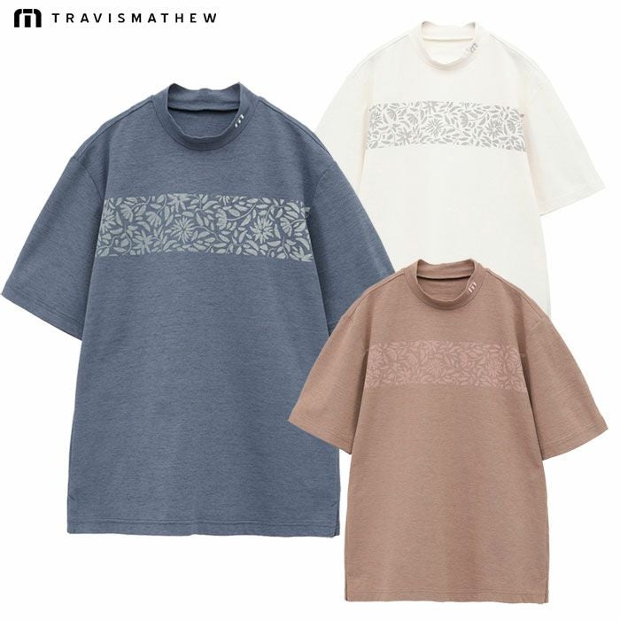 トラヴィスマシューラバープリント鹿の子半袖モック7AL026メンズゴルフウェアトップスTravisMathew2025春夏モデル日本正規品