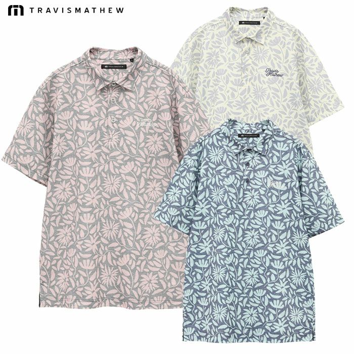 トラヴィスマシューフローラルプリント半袖ポロ7AL028メンズゴルフウェアトップスTravisMathew2025春夏モデル日本正規品