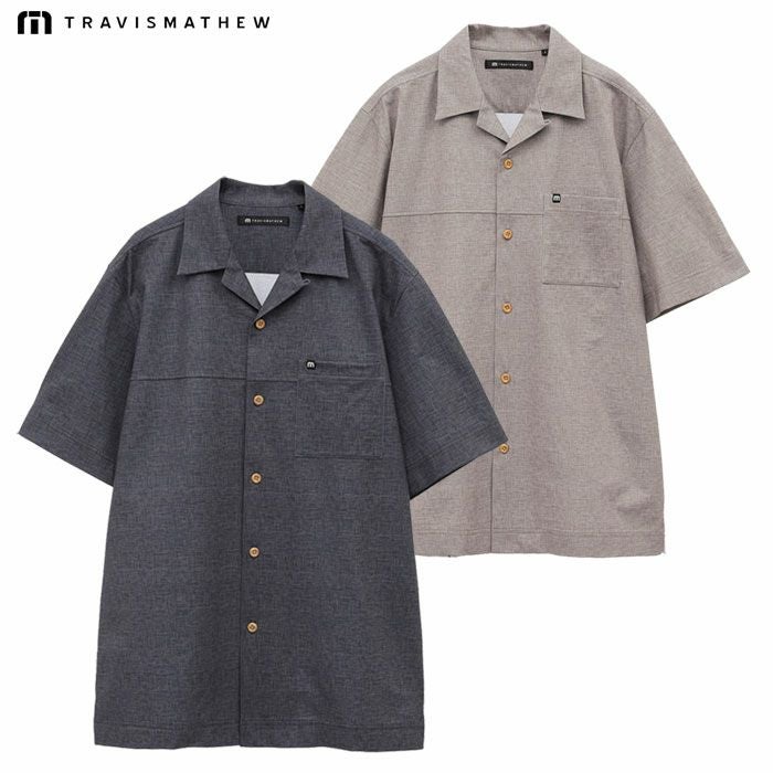 トラヴィスマシューバックプリント半袖開襟シャツ7AL030メンズゴルフウェアトップスTravisMathew2025春夏モデル日本正規品