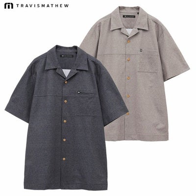 トラヴィスマシューバックプリント半袖開襟シャツ7AL030メンズゴルフウェアトップスTravisMathew2025春夏モデル日本正規品