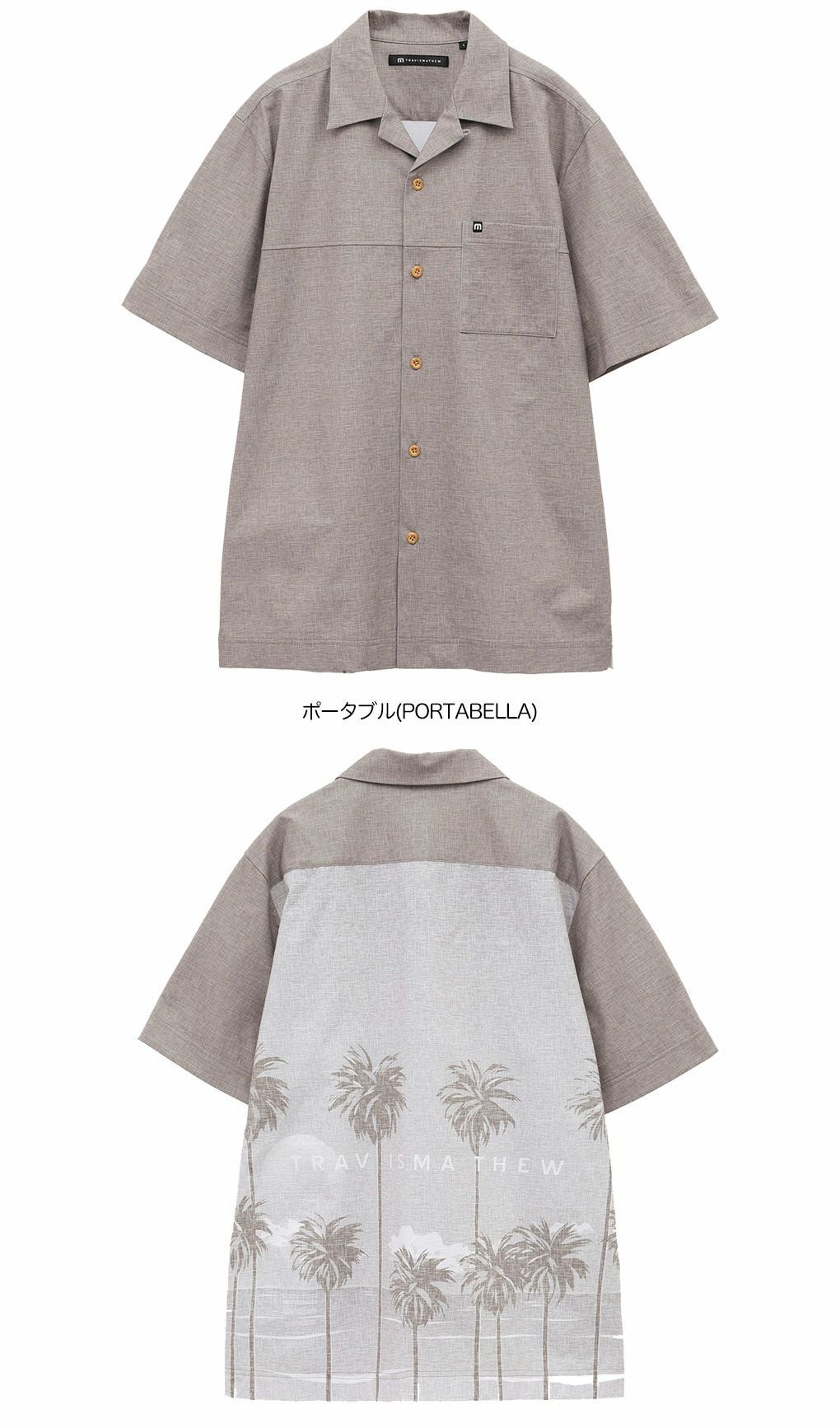 トラヴィスマシューバックプリント半袖開襟シャツ7AL030メンズゴルフウェアトップスTravisMathew2025春夏モデル日本正規品