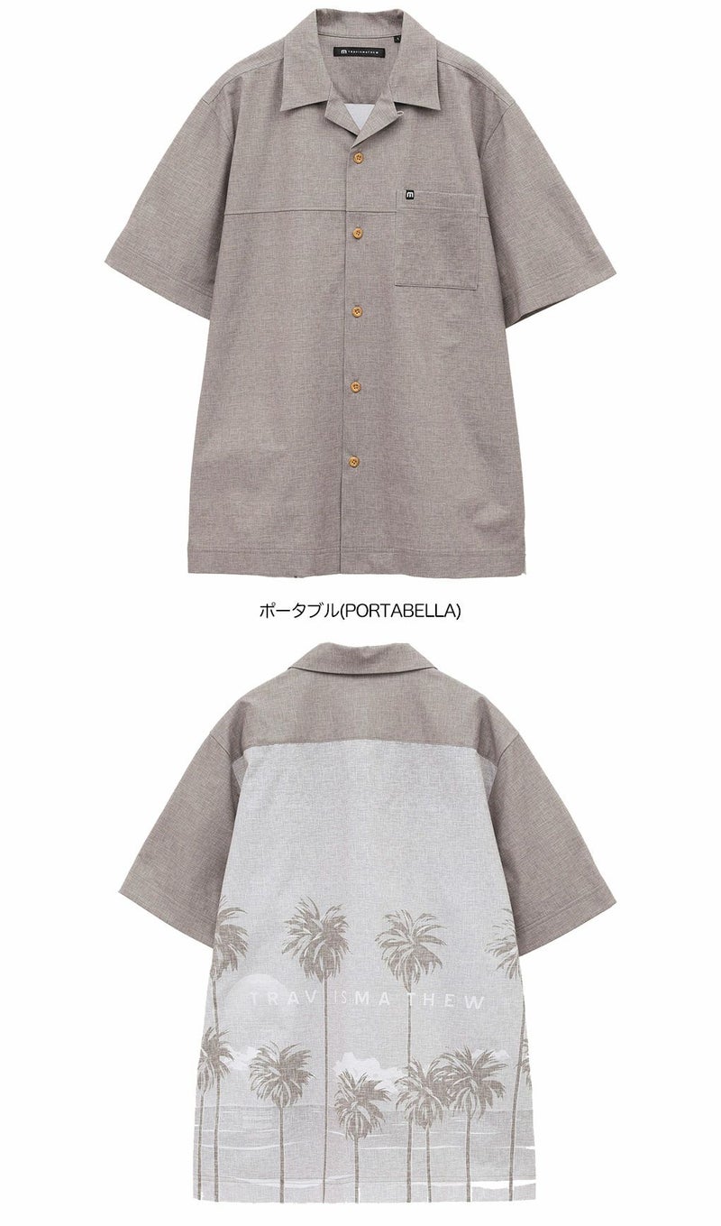 トラヴィスマシューバックプリント半袖開襟シャツ7AL030メンズゴルフウェアトップスTravisMathew2025春夏モデル日本正規品