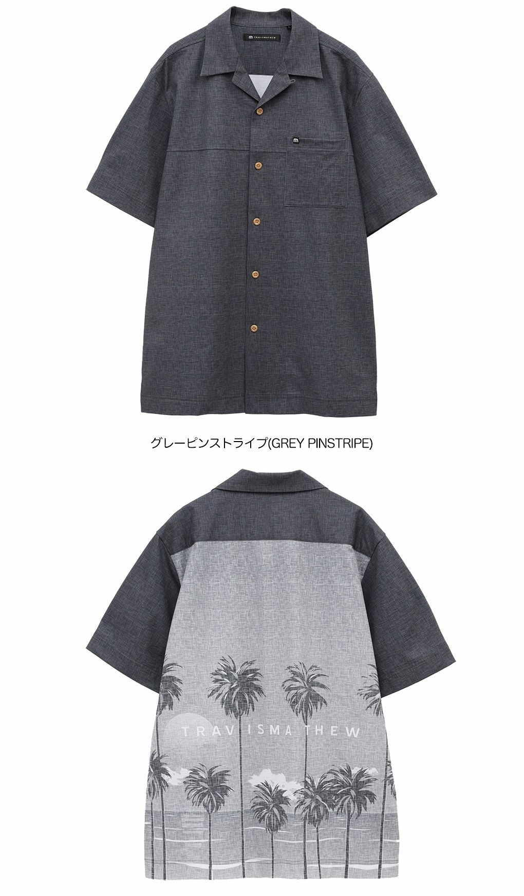 トラヴィスマシューバックプリント半袖開襟シャツ7AL030メンズゴルフウェアトップスTravisMathew2025春夏モデル日本正規品