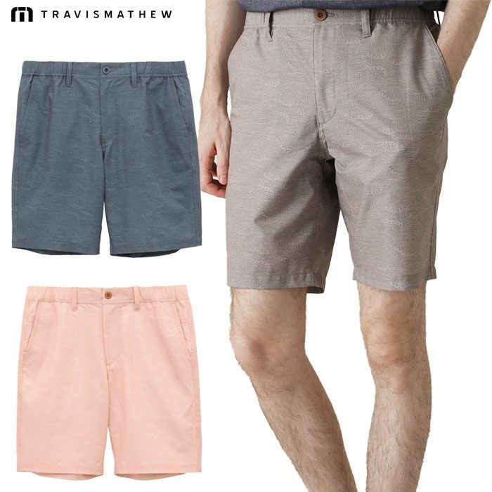トラヴィスマシューDOTAIRウェーブ総柄ショートパンツ7AL037メンズゴルフウェアボトムスTravisMathew2025春夏モデル日本正規品