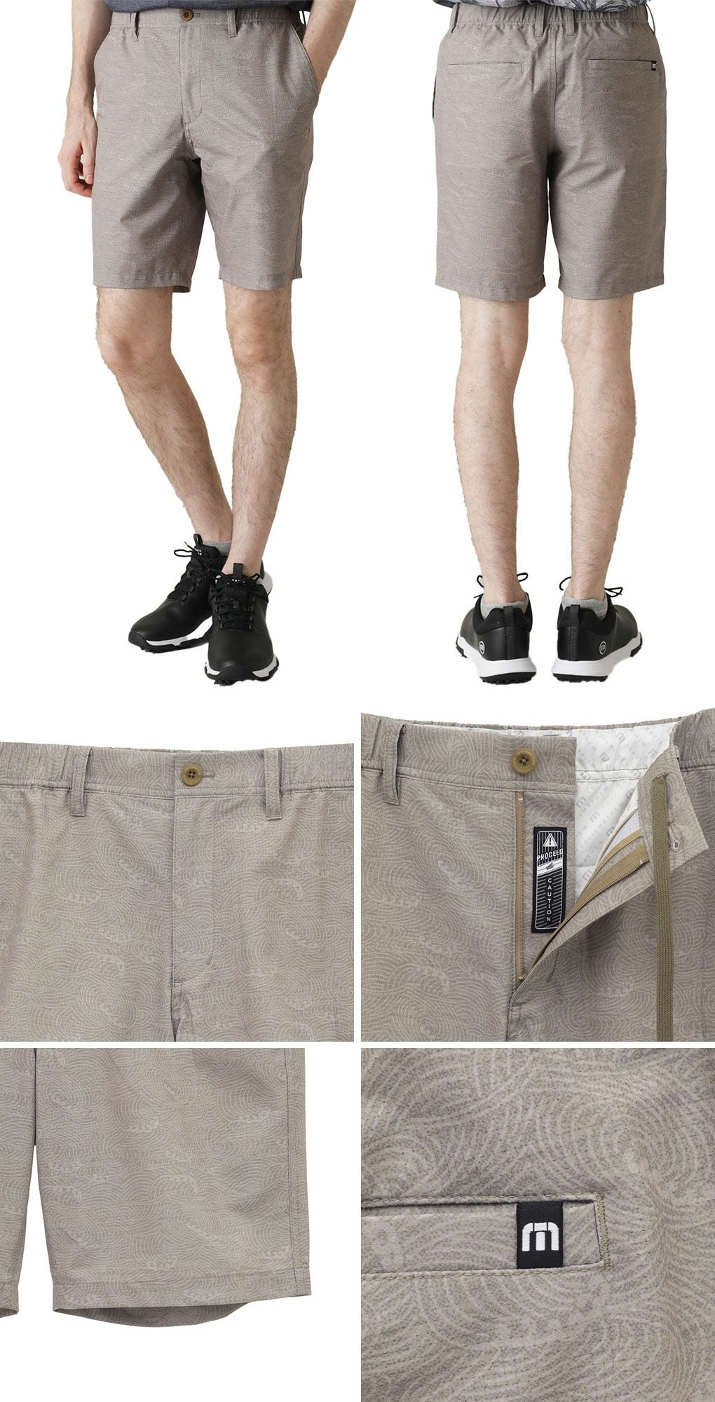 トラヴィスマシューDOTAIRウェーブ総柄ショートパンツ7AL037メンズゴルフウェアボトムスTravisMathew2025春夏モデル日本正規品