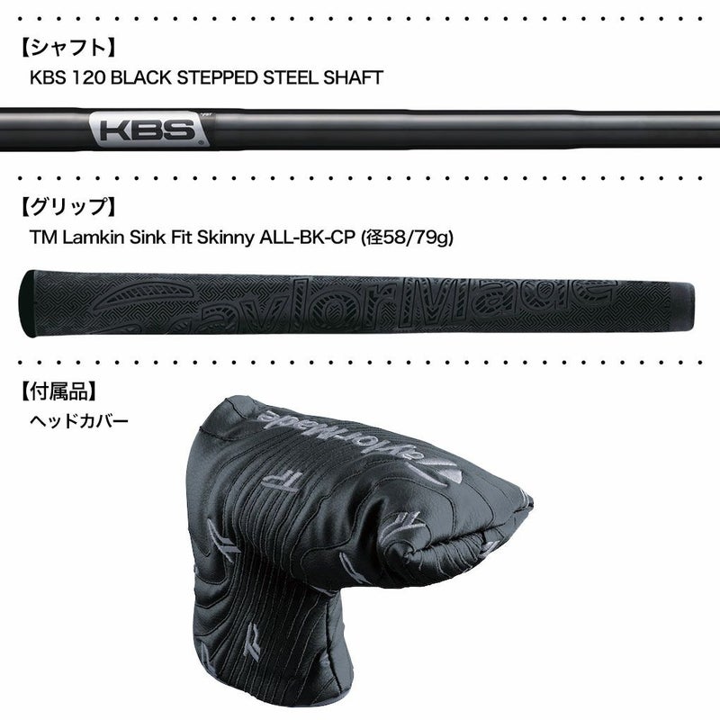 テーラーメイドTPコレクションブラックバンドントラスヒールパターメンズ右用TaylorMade日本正規品2025年モデル