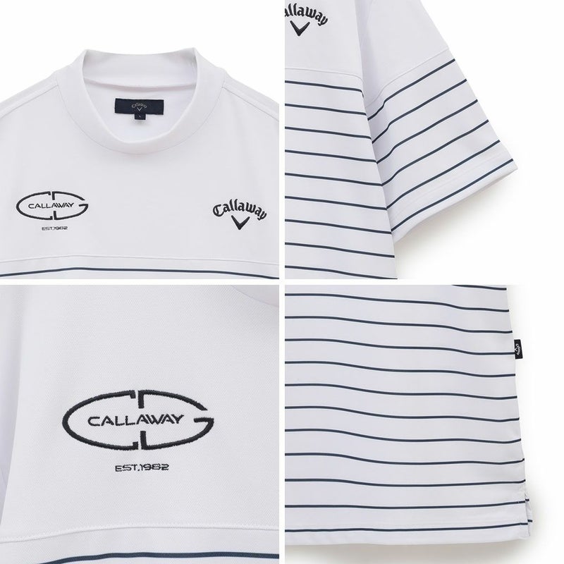 キャロウェイ-3℃裏クールボーダープリントモックネックC25134109メンズゴルフウェア2025春夏モデルCallaway日本正規品