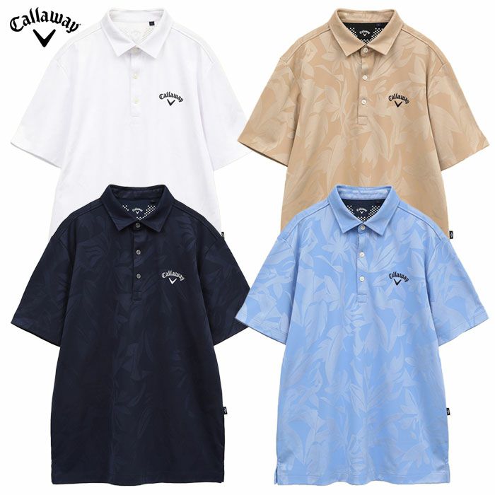 キャロウェイフラワージャカードシャツC25134115メンズゴルフウェア2025春夏モデルCallaway日本正規品