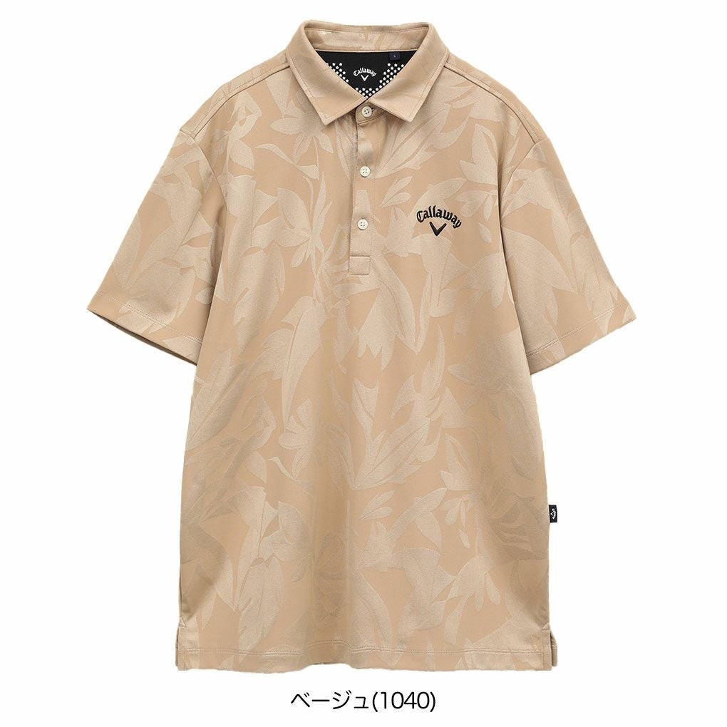 キャロウェイフラワージャカードシャツC25134115メンズゴルフウェア2025春夏モデルCallaway日本正規品
