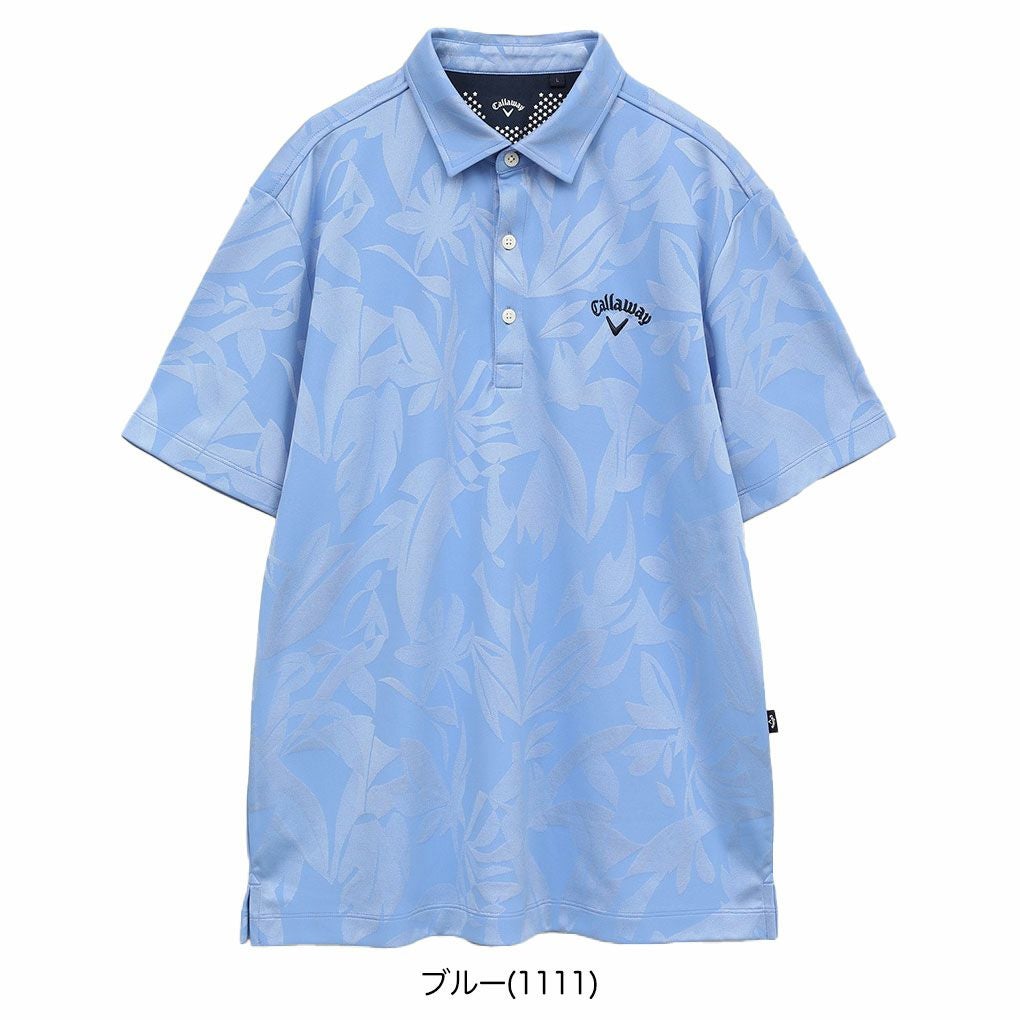キャロウェイフラワージャカードシャツC25134115メンズゴルフウェア2025春夏モデルCallaway日本正規品