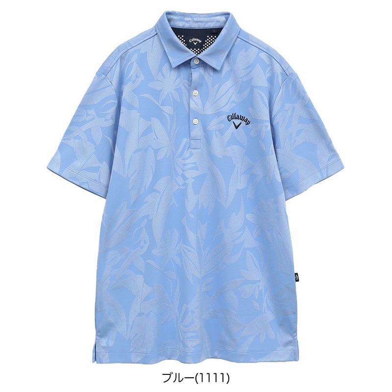 キャロウェイフラワージャカードシャツC25134115メンズゴルフウェア2025春夏モデルCallaway日本正規品