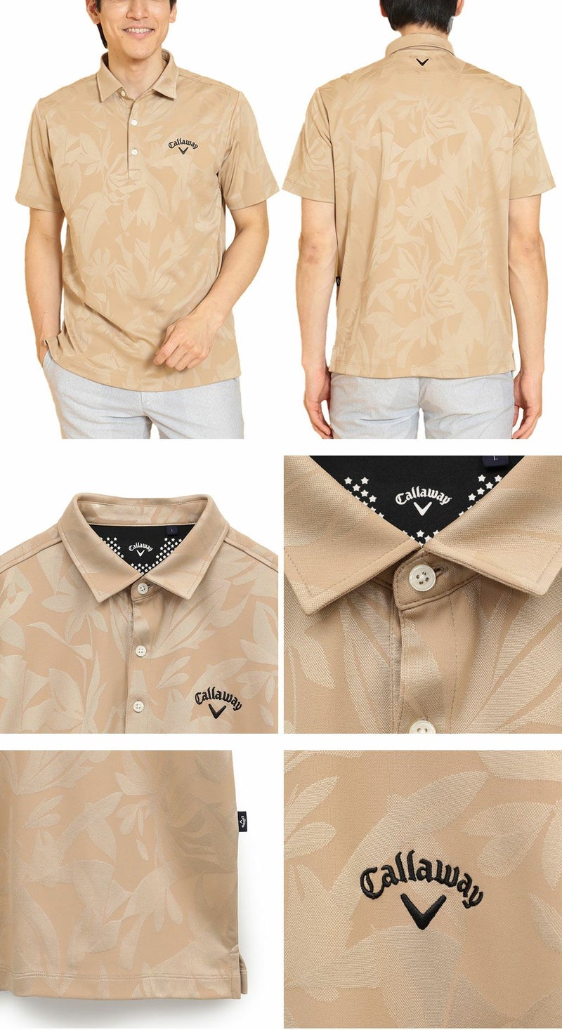 キャロウェイフラワージャカードシャツC25134115メンズゴルフウェア2025春夏モデルCallaway日本正規品