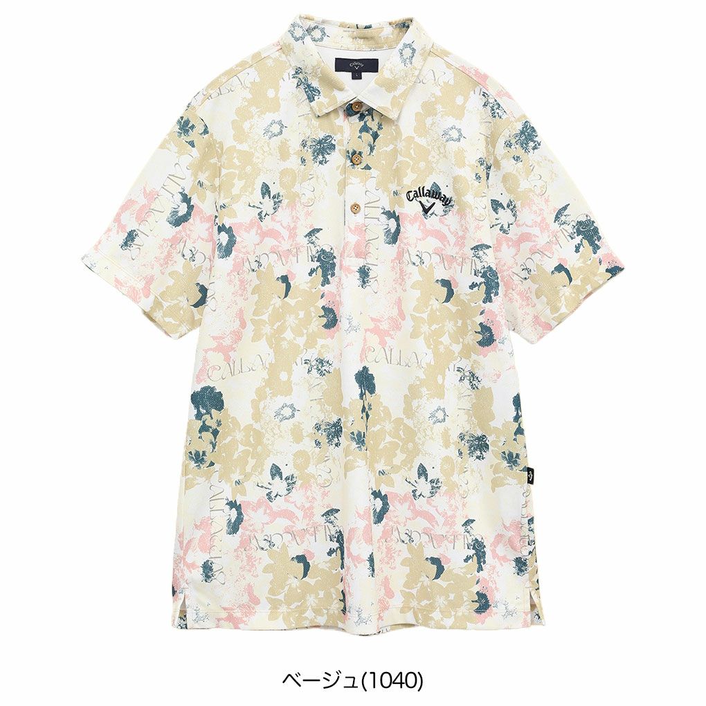 キャロウェイ-3℃裏クールフラワープリントカノコシャツC25134125メンズゴルフウェア2025春夏モデルCallaway日本正規品