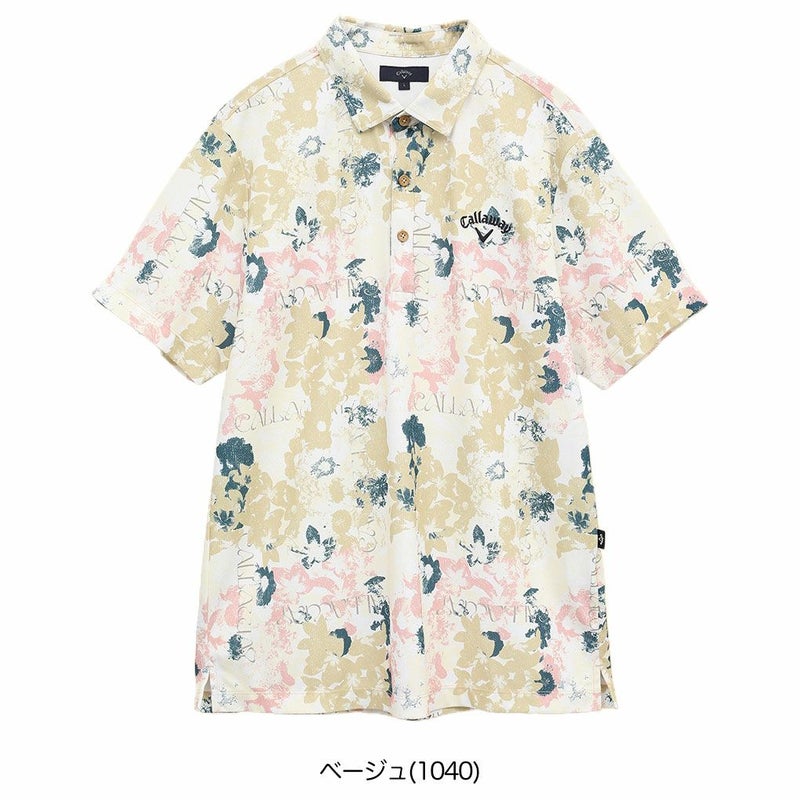 キャロウェイ-3℃裏クールフラワープリントカノコシャツC25134125メンズゴルフウェア2025春夏モデルCallaway日本正規品