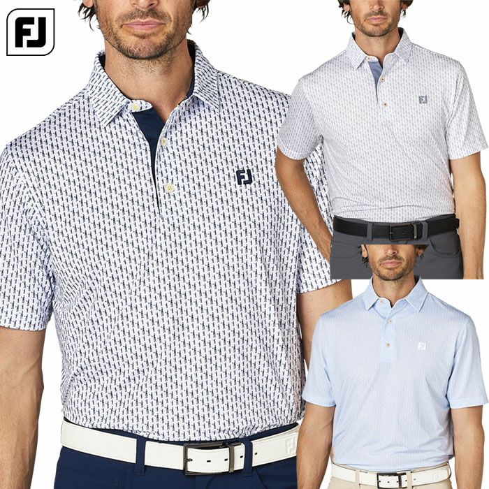 フットジョイプレイヤーズフィギュアプリント半袖シャツFJ-F25-S15メンズゴルフウェアFOOTJOY2025春夏モデル日本正規品