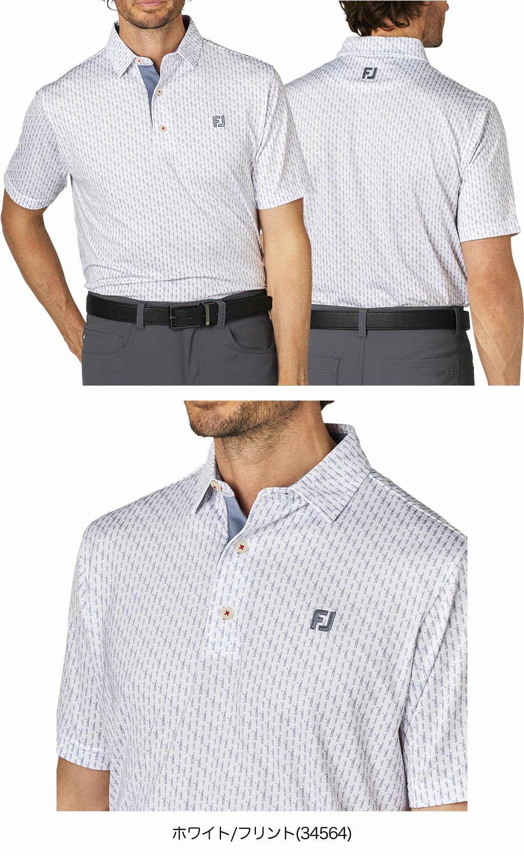 フットジョイプレイヤーズフィギュアプリント半袖シャツFJ-F25-S15メンズゴルフウェアFOOTJOY2025春夏モデル日本正規品