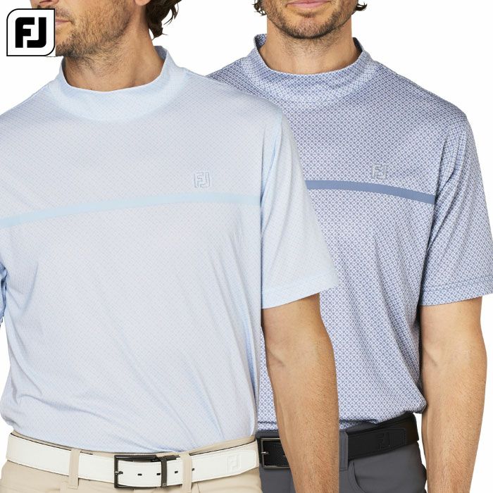フットジョイ ループプリント半袖モックネックシャツ FJ-F25-S20