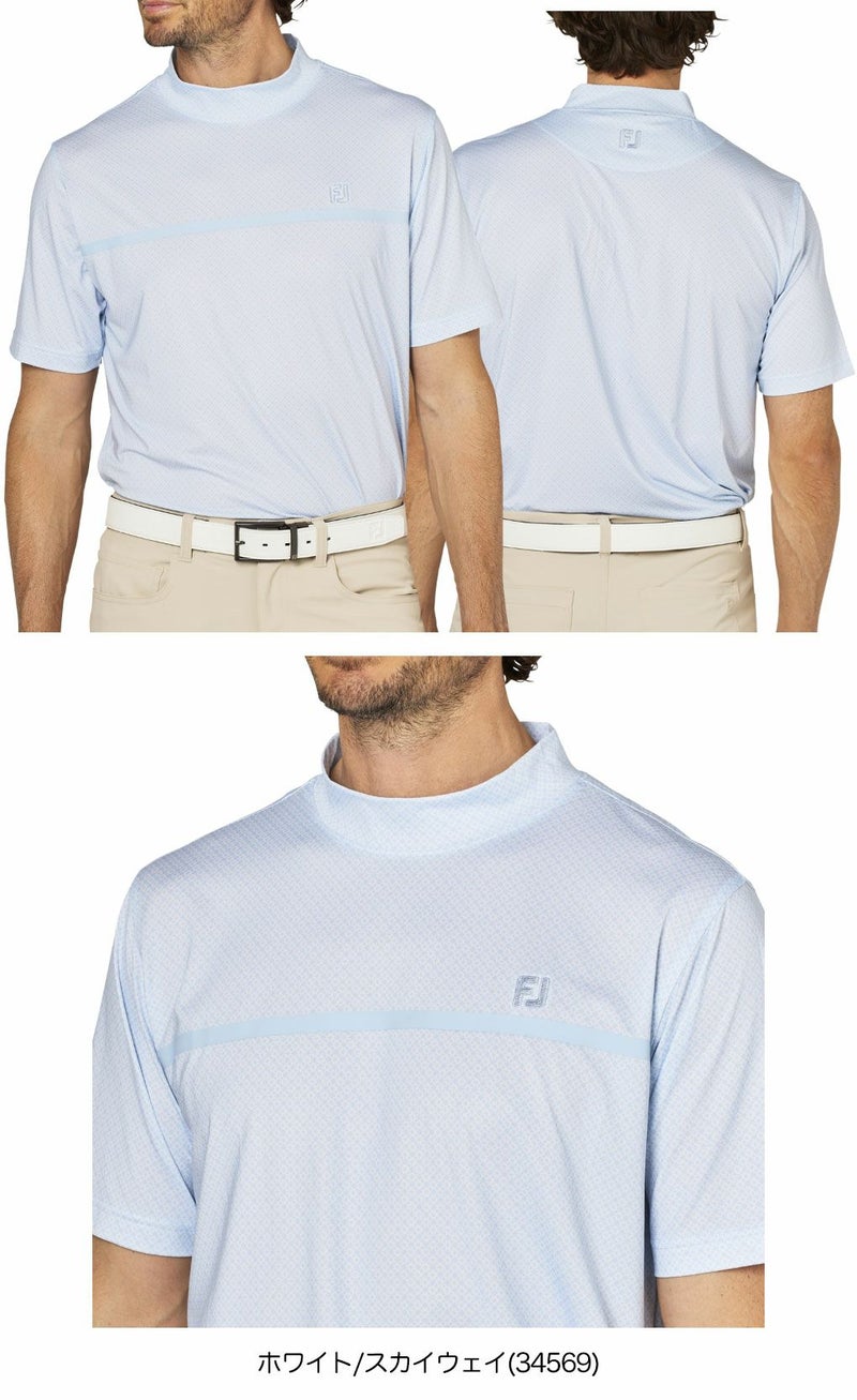 フットジョイループプリント半袖モックネックシャツFJ-F25-S20メンズゴルフウェアFOOTJOY2025春夏モデル日本正規品