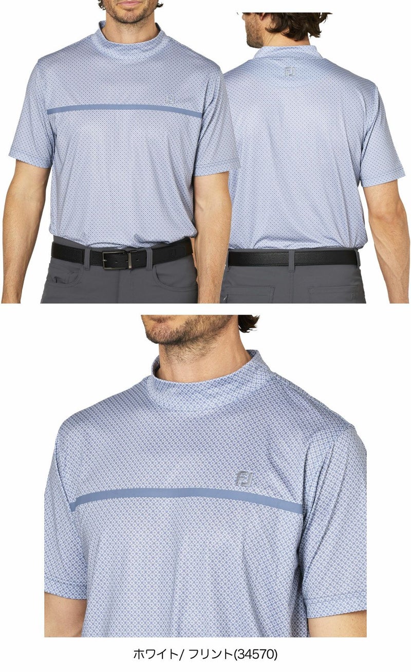 フットジョイループプリント半袖モックネックシャツFJ-F25-S20メンズゴルフウェアFOOTJOY2025春夏モデル日本正規品