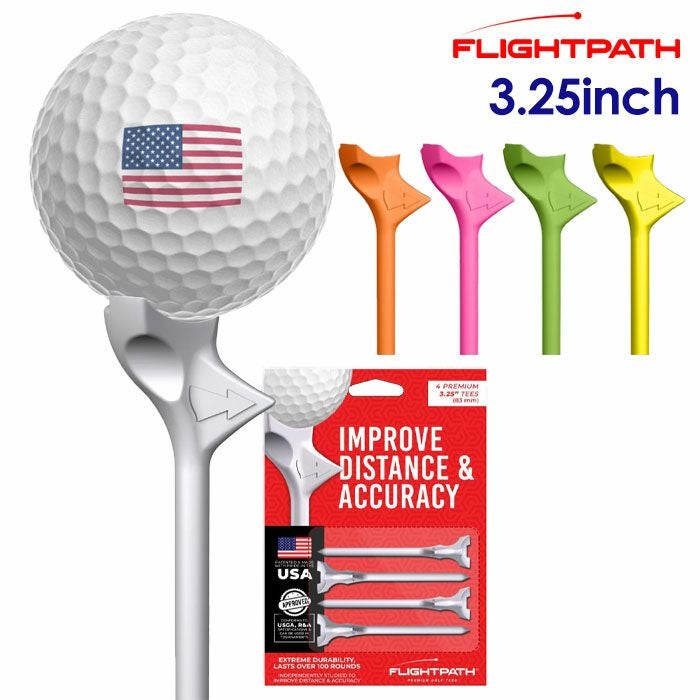 フライトパスFlightPathGolfTeesティー3.25インチゴルフラウンド用品USA直輸入品