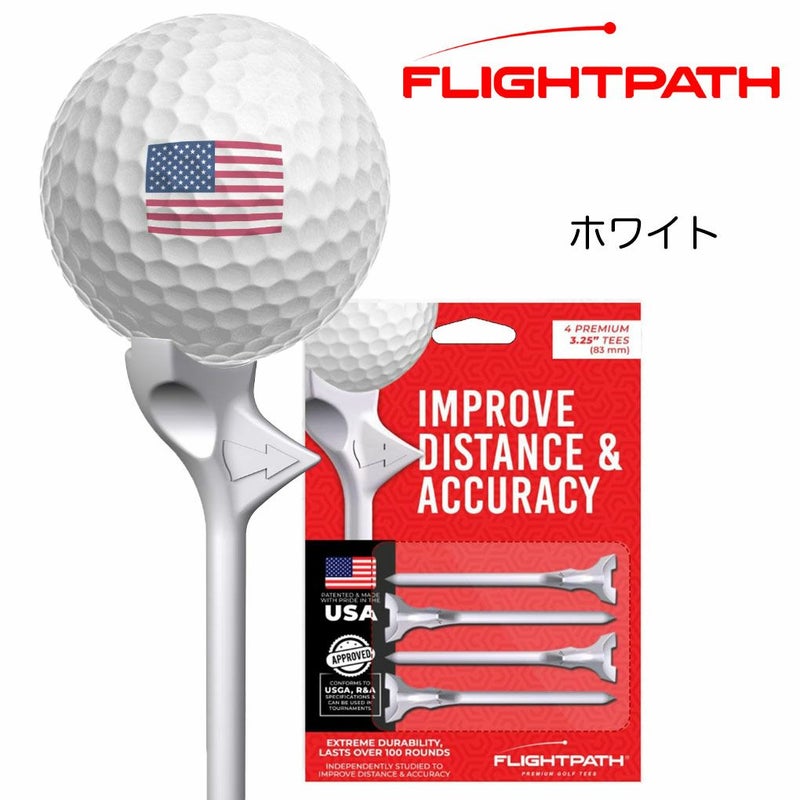フライトパスFlightPathGolfTeesティー3.25インチゴルフラウンド用品USA直輸入品