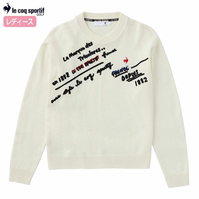 ルコックスポルティフ変形クルーネックセーターLG4FST03Lレディースゴルフウェアlecoqsportifgolf2024秋冬モデル日本正規品