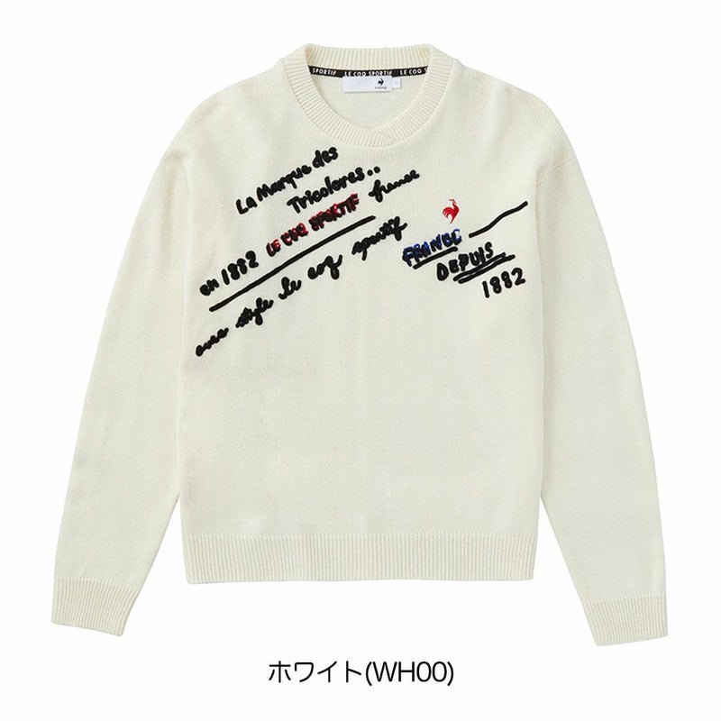 ルコックスポルティフ変形クルーネックセーターLG4FST03Lレディースゴルフウェアlecoqsportifgolf2024秋冬モデル日本正規品