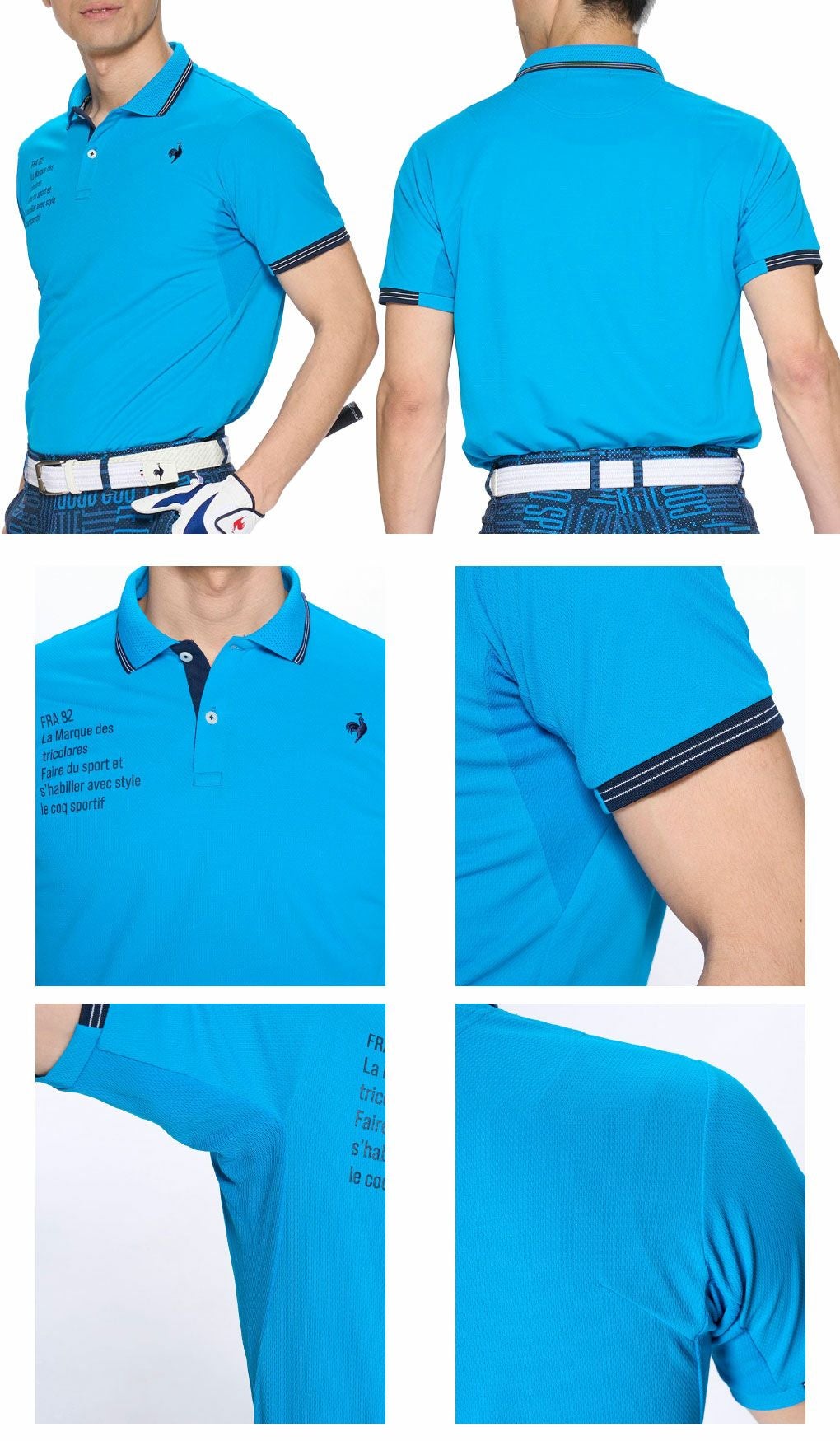 ルコックスポルティフ部分メッシュベーシックデザイン半袖ポロシャツLG5SHS12Mメンズゴルフウェアゴルフlecoqsportifgolf2025春夏モデル日本正規品