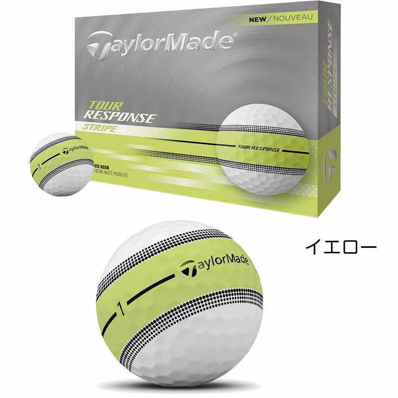 テーラーメイド2025TourResponseStripeツアーレスポンスストライプゴルフボール1ダース全12球ウレタンカバー3ピース日本正規品