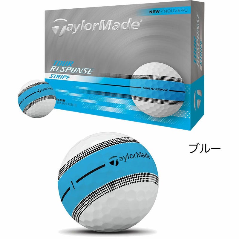 テーラーメイド2025TourResponseStripeツアーレスポンスストライプゴルフボール1ダース全12球ウレタンカバー3ピース日本正規品