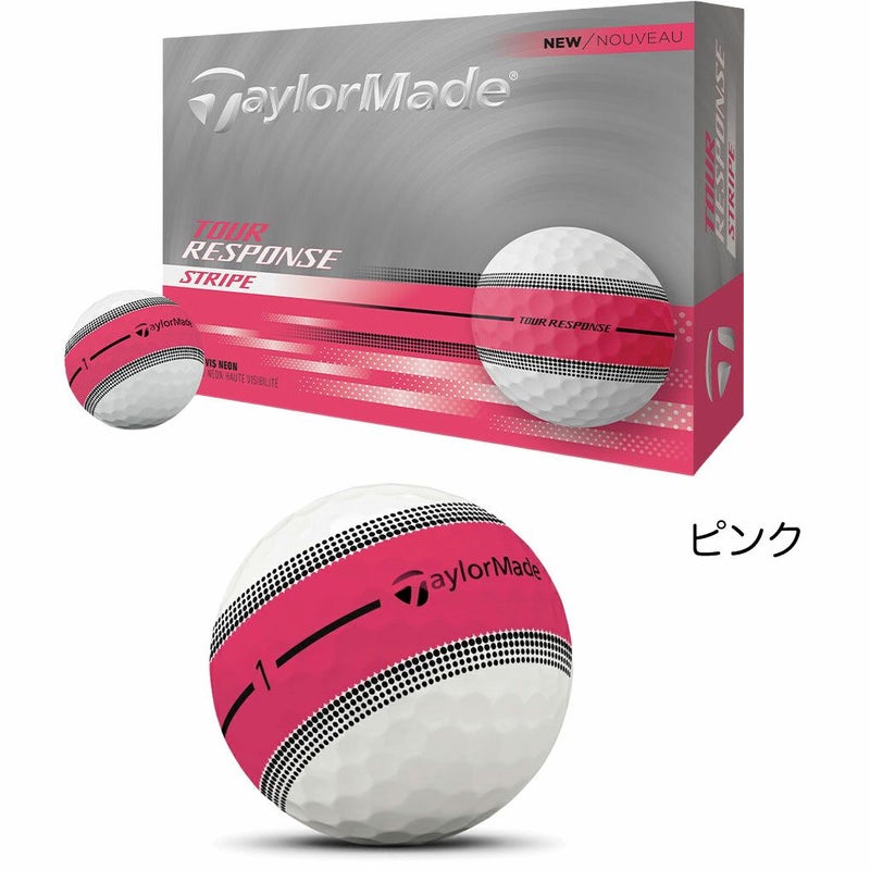 テーラーメイド2025TourResponseStripeツアーレスポンスストライプゴルフボール1ダース全12球ウレタンカバー3ピース日本正規品