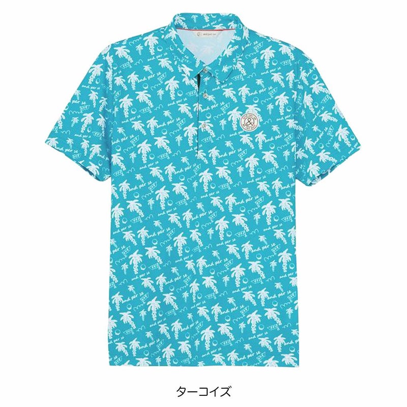 アンパスィソルケアプリンテッド半袖スキッパーシャツAMS9685X9メンズandperse2024秋冬モデル日本正規品