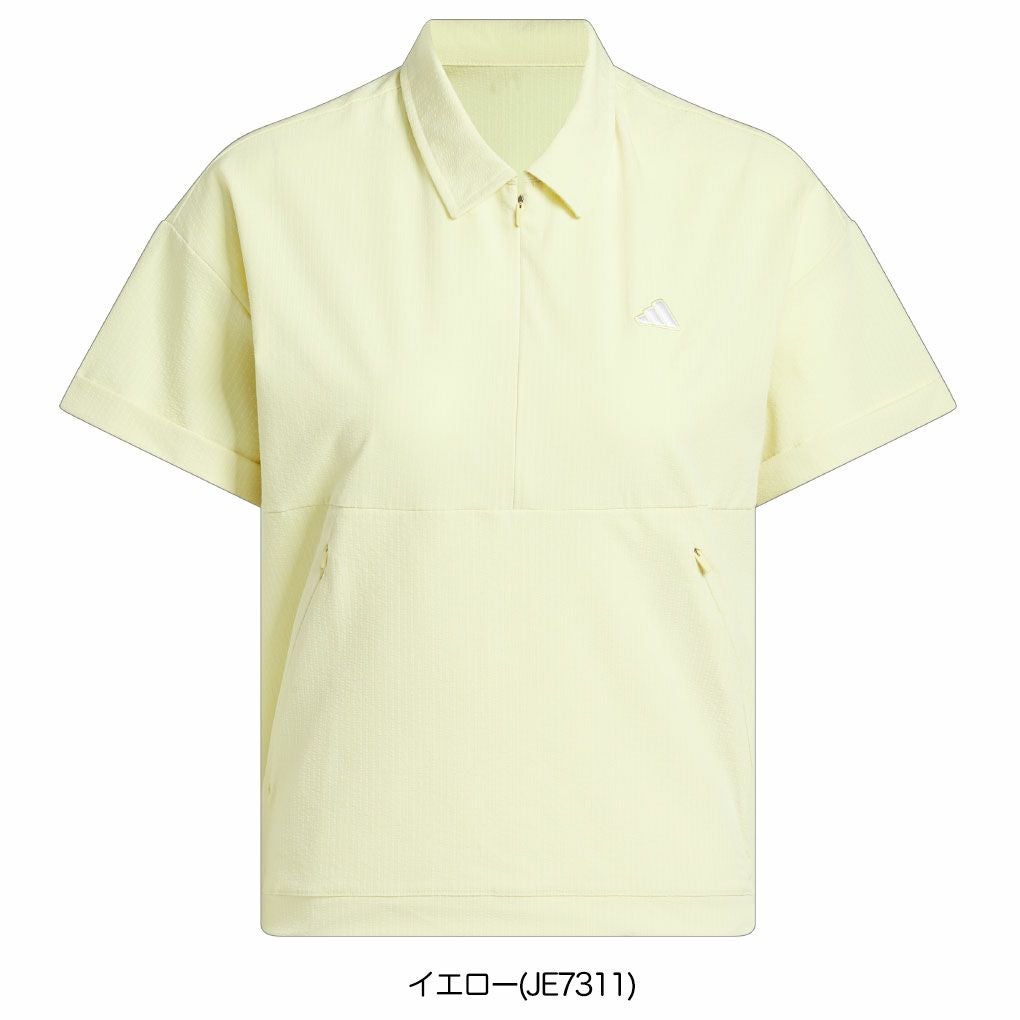 アディダスビヨンドザコース撥水ボックスシルエット2way半袖シャツKWH87レディースゴルフウェアトップス2025春夏モデルadidas日本正規品