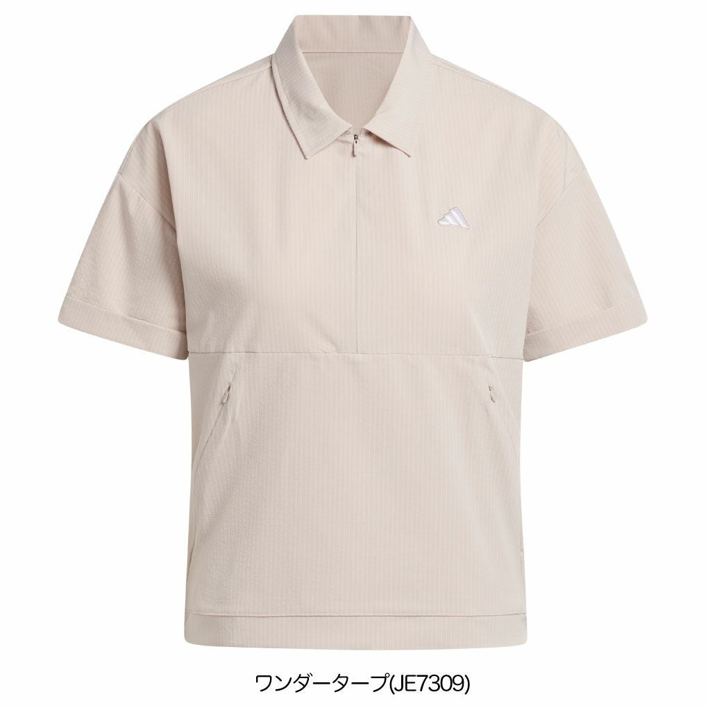 アディダスビヨンドザコース撥水ボックスシルエット2way半袖シャツKWH87レディースゴルフウェアトップス2025春夏モデルadidas日本正規品