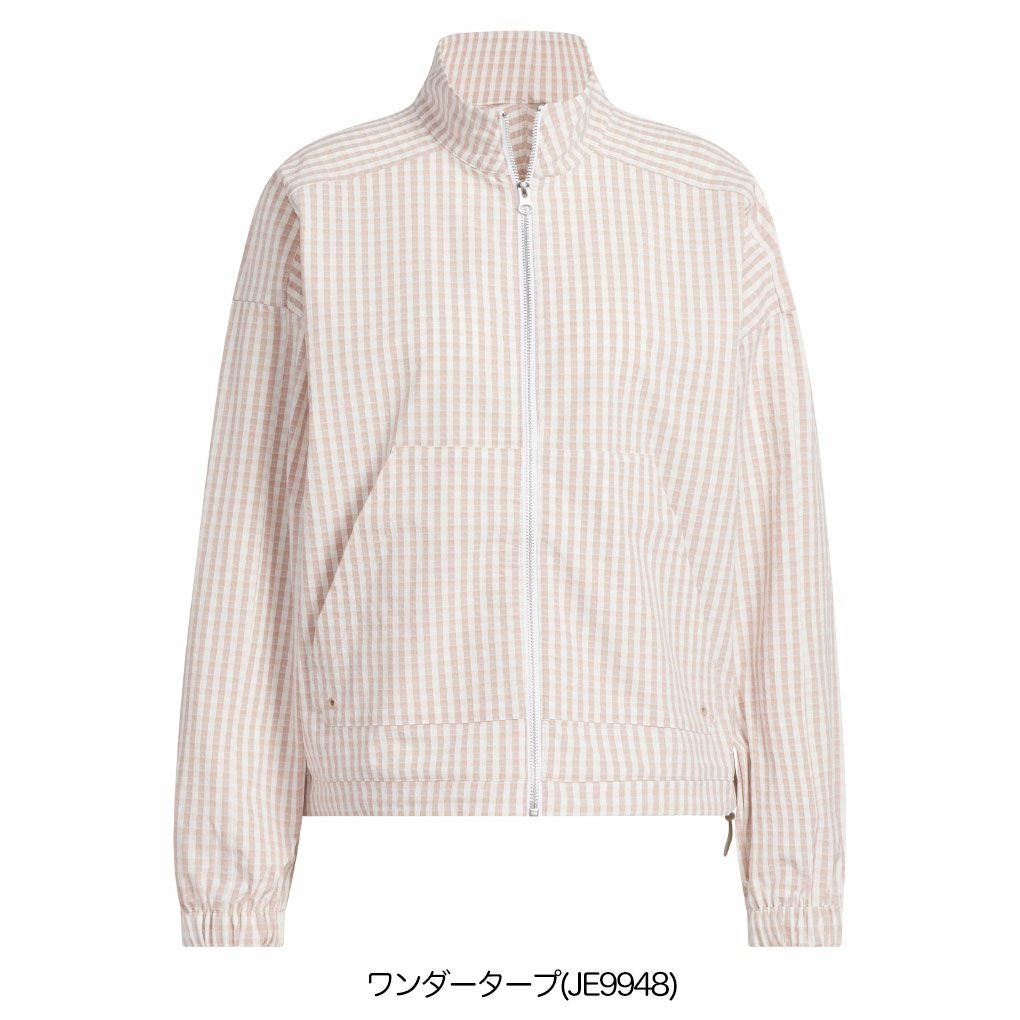 アディダスギンガムチェックフルジップ長袖ジャケットKTI71レディースゴルフウェアトップス2025春夏モデルadidas日本正規品