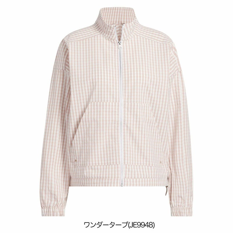 アディダスギンガムチェックフルジップ長袖ジャケットKTI71レディースゴルフウェアトップス2025春夏モデルadidas日本正規品