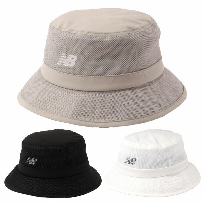 ニューバランスタフタ×メッシュバケットハット0125987003メンズゴルフキャップ帽子newbalance2025春夏モデル日本正規品